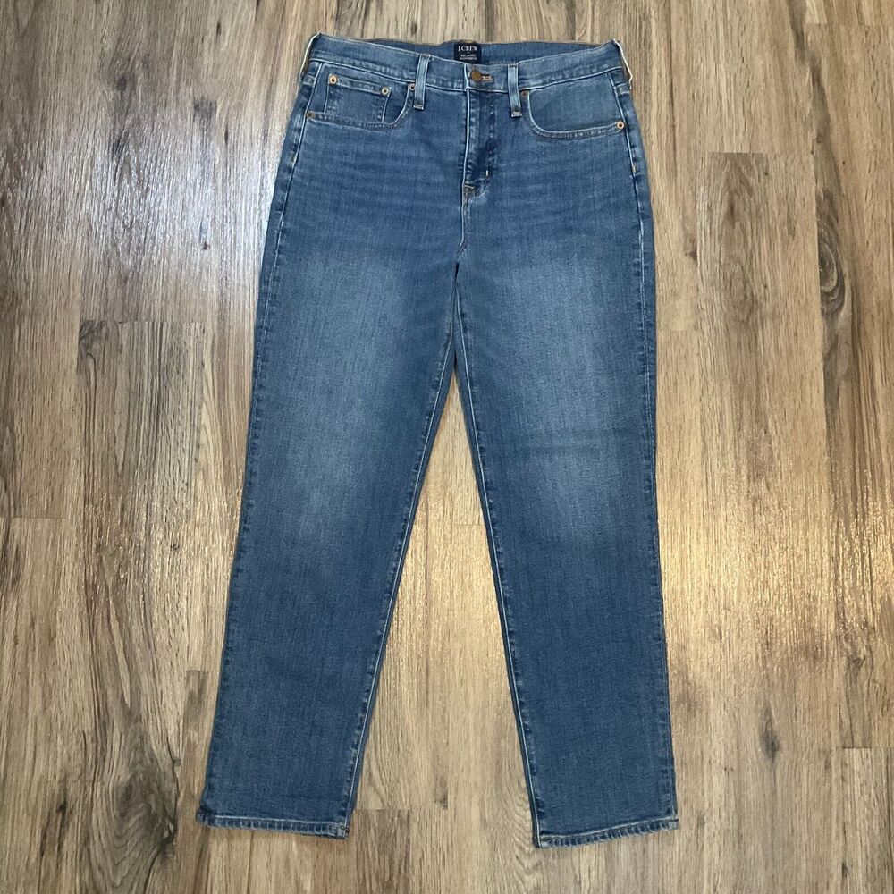 J Crew Relaxed‎ Boyfriend All Day Stretch Jeans Blue Distressed Size 27